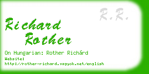 richard rother business card